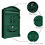 Cutie postala, metalica, pentru exterior, dimensiuni 410x260x90mm, cu deschidere frontala, verde
