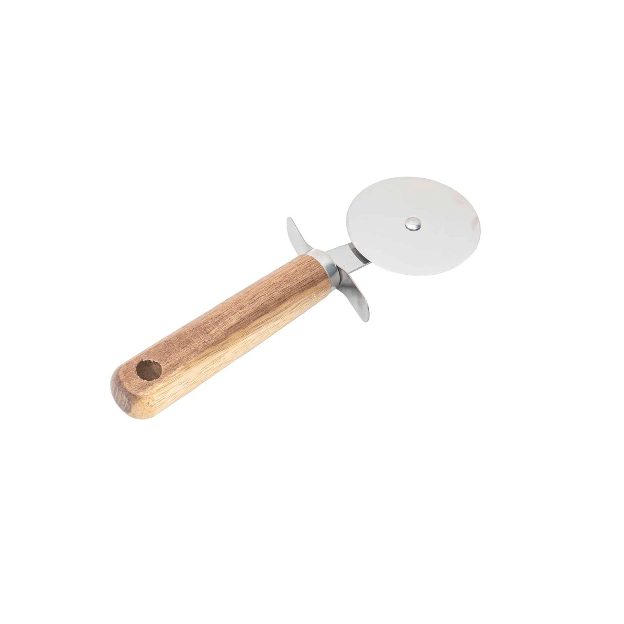 Cutit pentru pizza cu maner din lemn, lungime 20.5 cm, diametru 6.5 cm