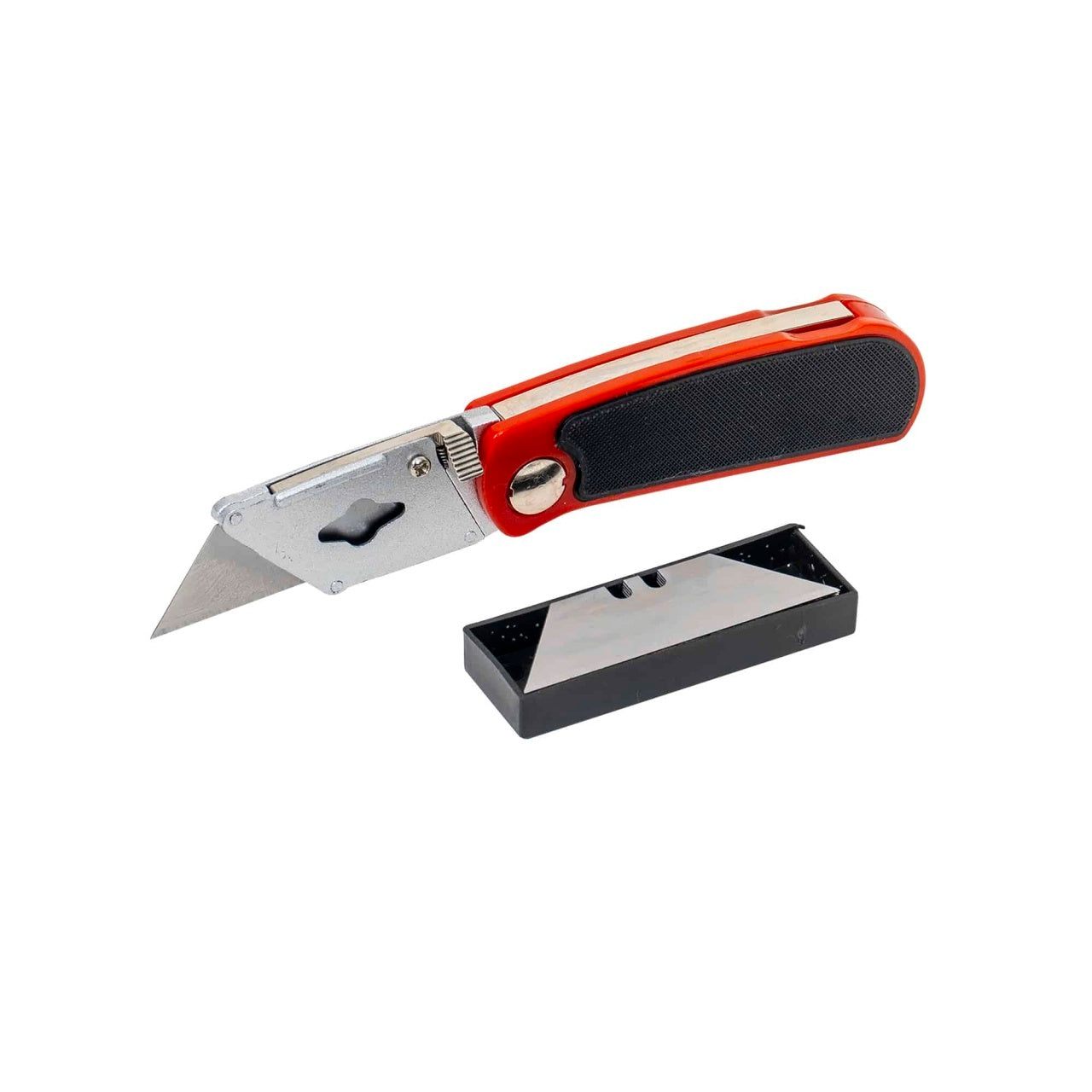 Cutter cu autoblocare si 5 rezerve, lama 20mm, dimensiuni 150x25x20mm