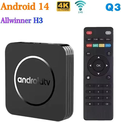 Decodor TV digital, suport 4K, conexiune rapida Ethernet 100M, telecomanda, negru
