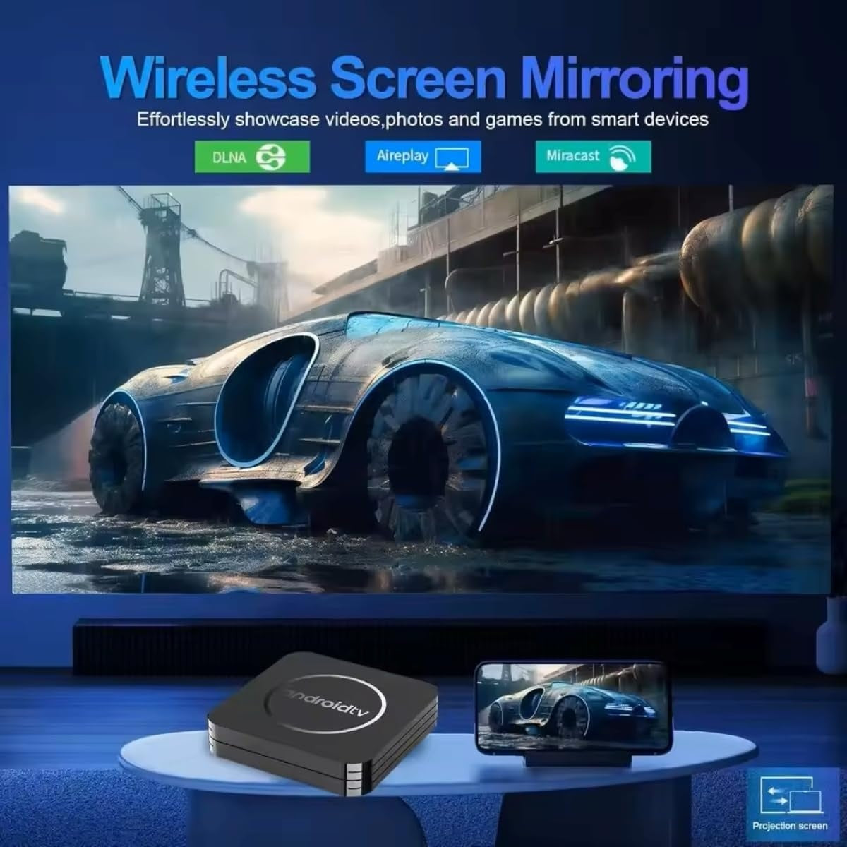 Decodor TV digital, suport 4K, conexiune rapida Ethernet 100M, telecomanda, negru