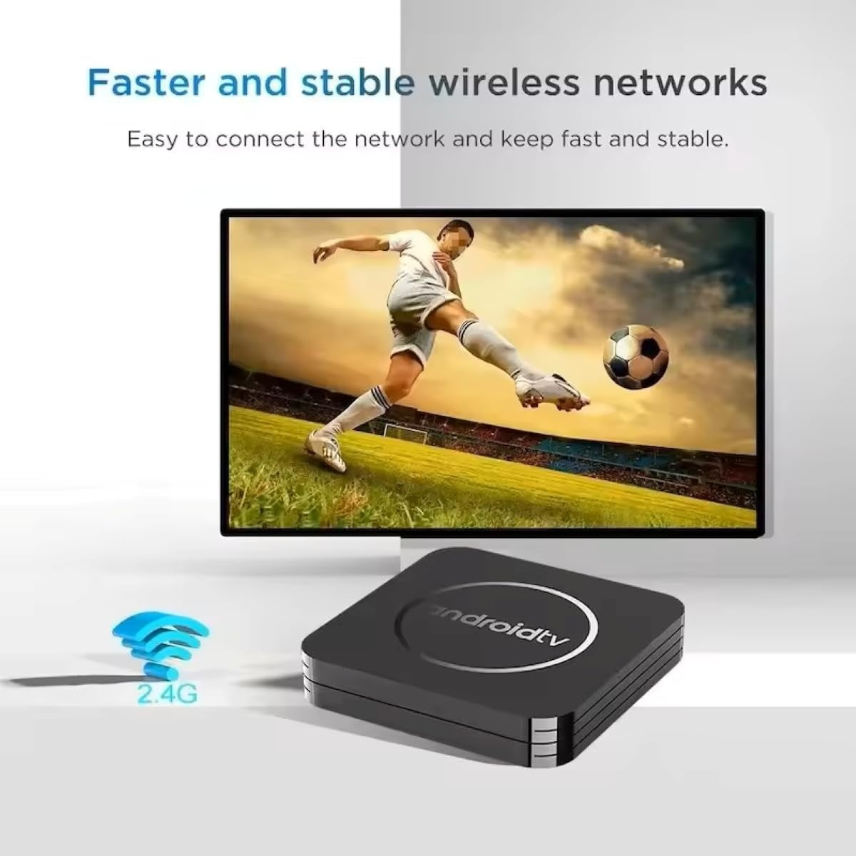 Decodor TV digital, suport 4K, conexiune rapida Ethernet 100M, telecomanda, negru