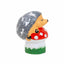 Decoratiune ceramica gradina model arici pe ciuperca 16x12 cm