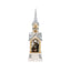 Decoratiune Craciun biserica muzicala cu lumini LED si fulgi de zapada, 39 cm