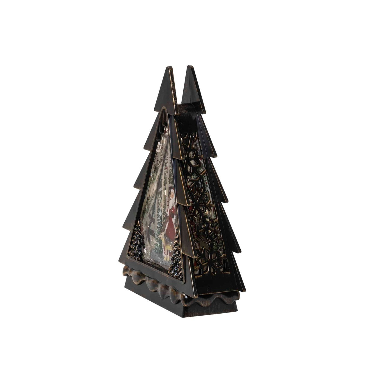 Decoratiune Craciun brad luminos muzical cu 8 melodii, alimentare USB si baterii