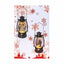 Decoratiune Craciun felinar luminos si muzical cu 8 melodii, alimentare USB si baterii