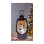 Decoratiune Craciun felinar luminos si muzical cu 8 melodii, USB si baterii