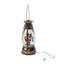 Decoratiune Craciun felinar luminos si muzical cu fulgi de zapada, USB si baterii