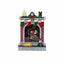 Decoratiune Craciun semineu luminos si muzical, 8 melodii, alimentare USB/baterii