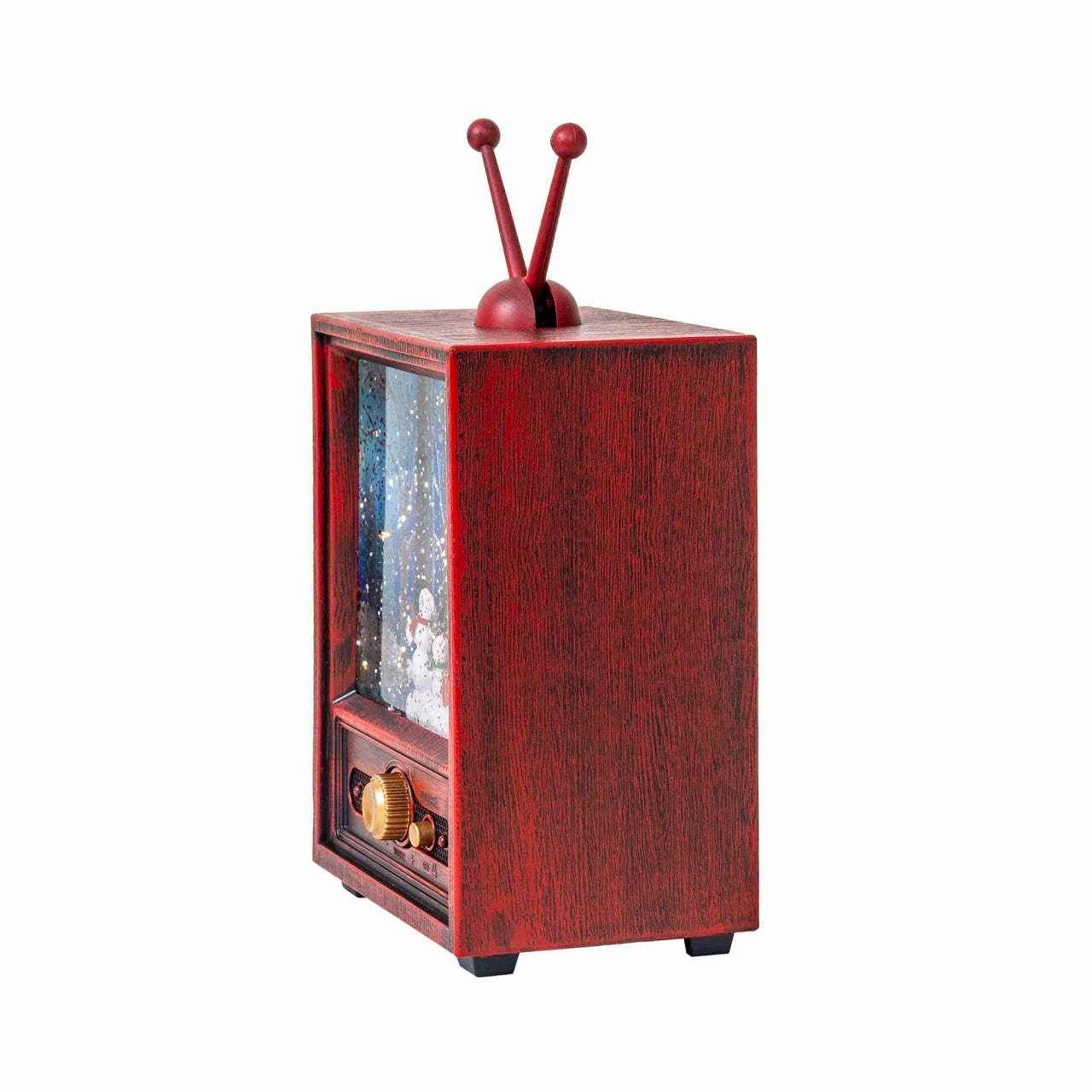 Decoratiune Craciun TV luminoasa si muzicala cu alimentare USB si baterii