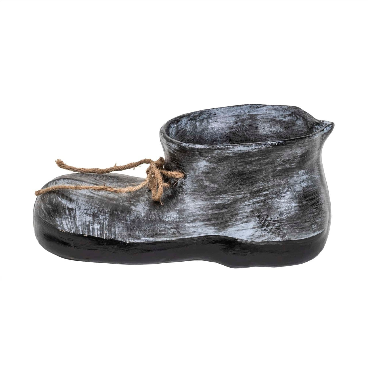 Decoratiune gradina ceramica bocanc mare cu suport flori 14.5x32 cm