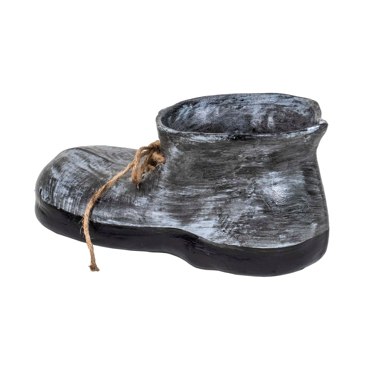 Decoratiune gradina ceramica bocanc mare cu suport flori 14.5x32 cm