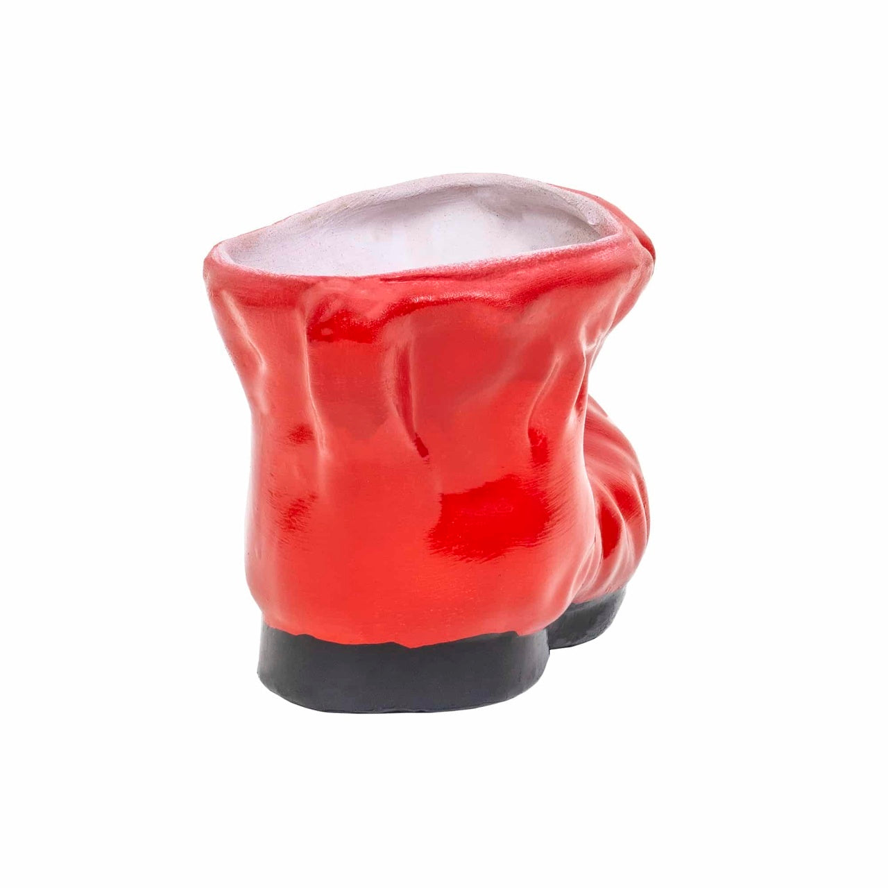 Decoratiune gradina ceramica bocanc mini cu suport flori 10x18 cm