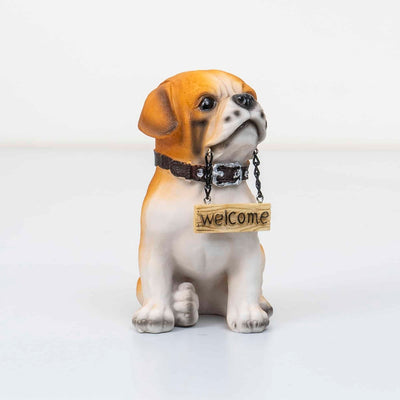 Decoratiune gradina din rasina, model catel, 14 cm inaltime