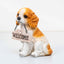 Decoratiune gradina din rasina, model catel, inaltime 20 cm, design vintage