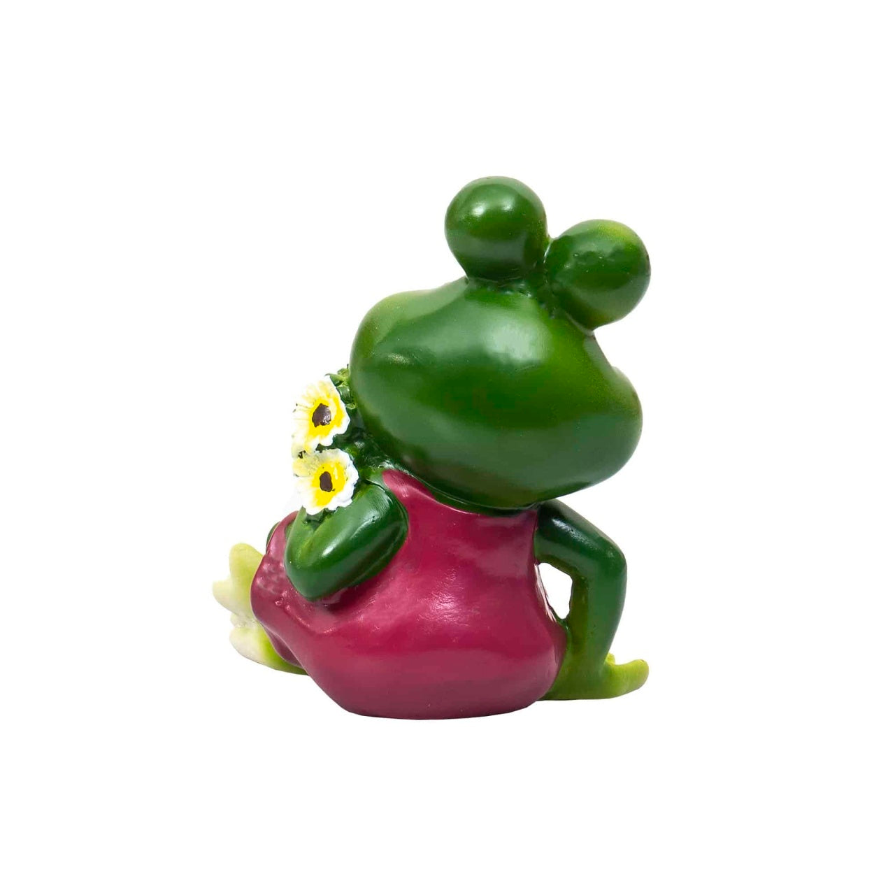Decoratiune pentru gradina din rasina, model broscuta, 12 cm inaltime