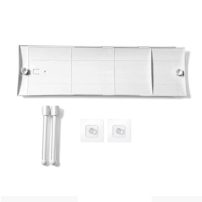 Deflector aer conditionat, protectie jet de aer rece, cu prindere ventuze, reglabil, alb