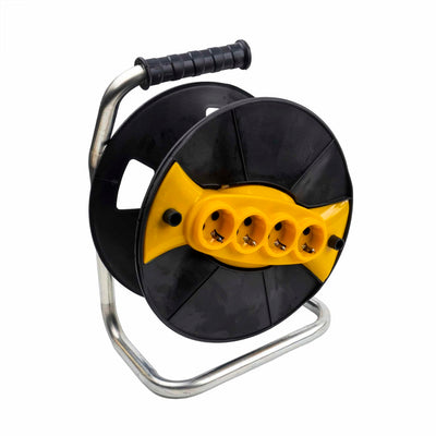 Derulator cablu cu tambur, 4 prize, fara cablu, 220V