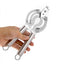 Desfacator capace borcane/sticle/conserve, multifunctional, sparge nuci/alune, din inox, dimensiuni 25 x 6 cm, argintiu