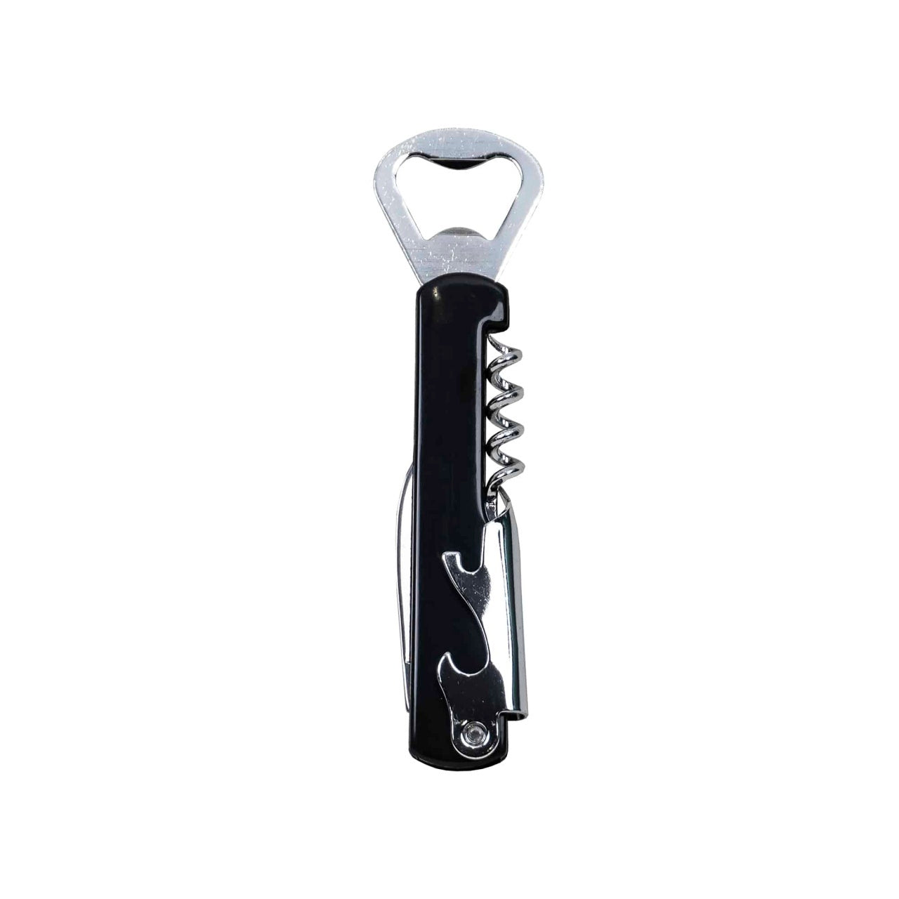 Desfacator sticle cu 4 functii, din inox, negru, 19 cm