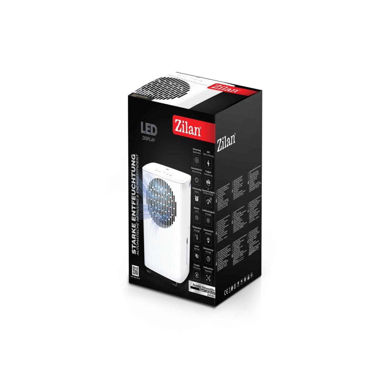 Dezumidificator aer portabil 10L/24H, 2 viteze, putere 205W, display LED