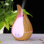 Difuzor aroma cu ultrasunete, lumini LED 7 culori, autonomie 6h, telecomanda, programabil, capacitate 200 ml, lemn deschis