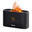 Difuzor aromaterapie si umidificator ultrasonic, cu efect de flacara, cablu USB, 180 ml, 17x10x7 cm