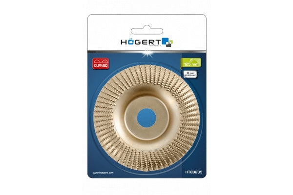 Disc de slefuit lemn 125mm cu forma convexa, turatie max 12000 rpm