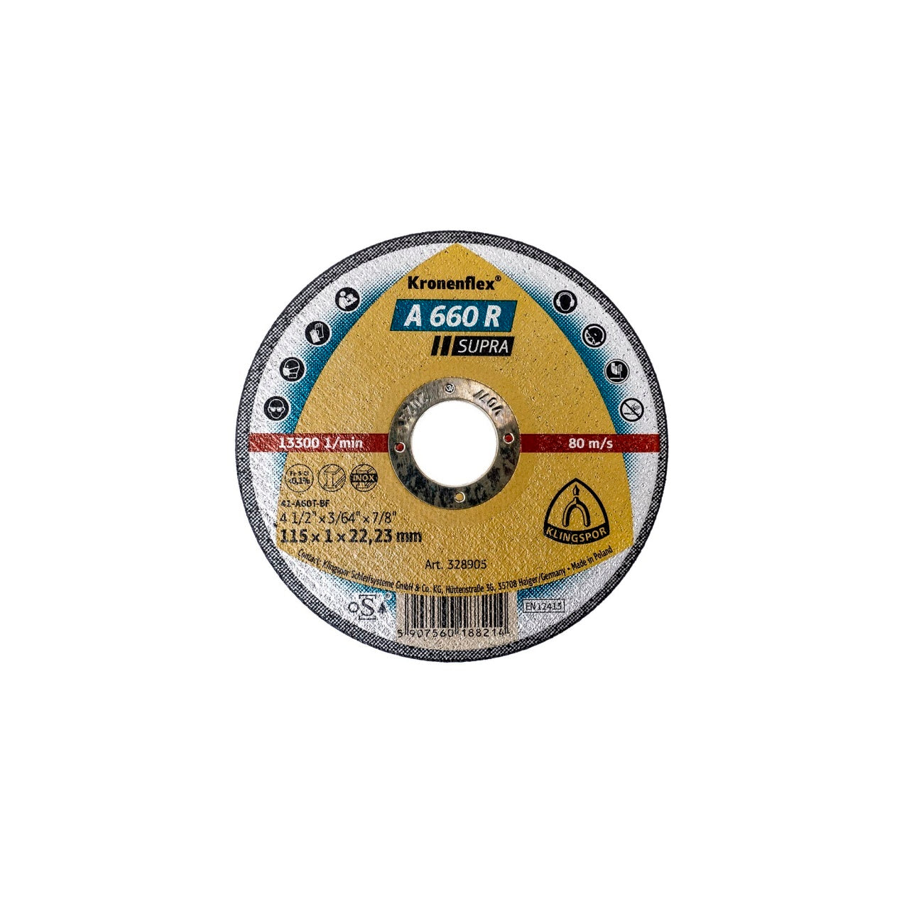 Disc debitare 115x22.23x1 mm pentru polizor unghiular, taiere otel si inox