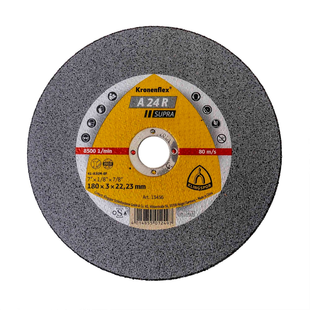 Disc debitare 180x3x22 mm pentru metale, Klingspor A24R Supra