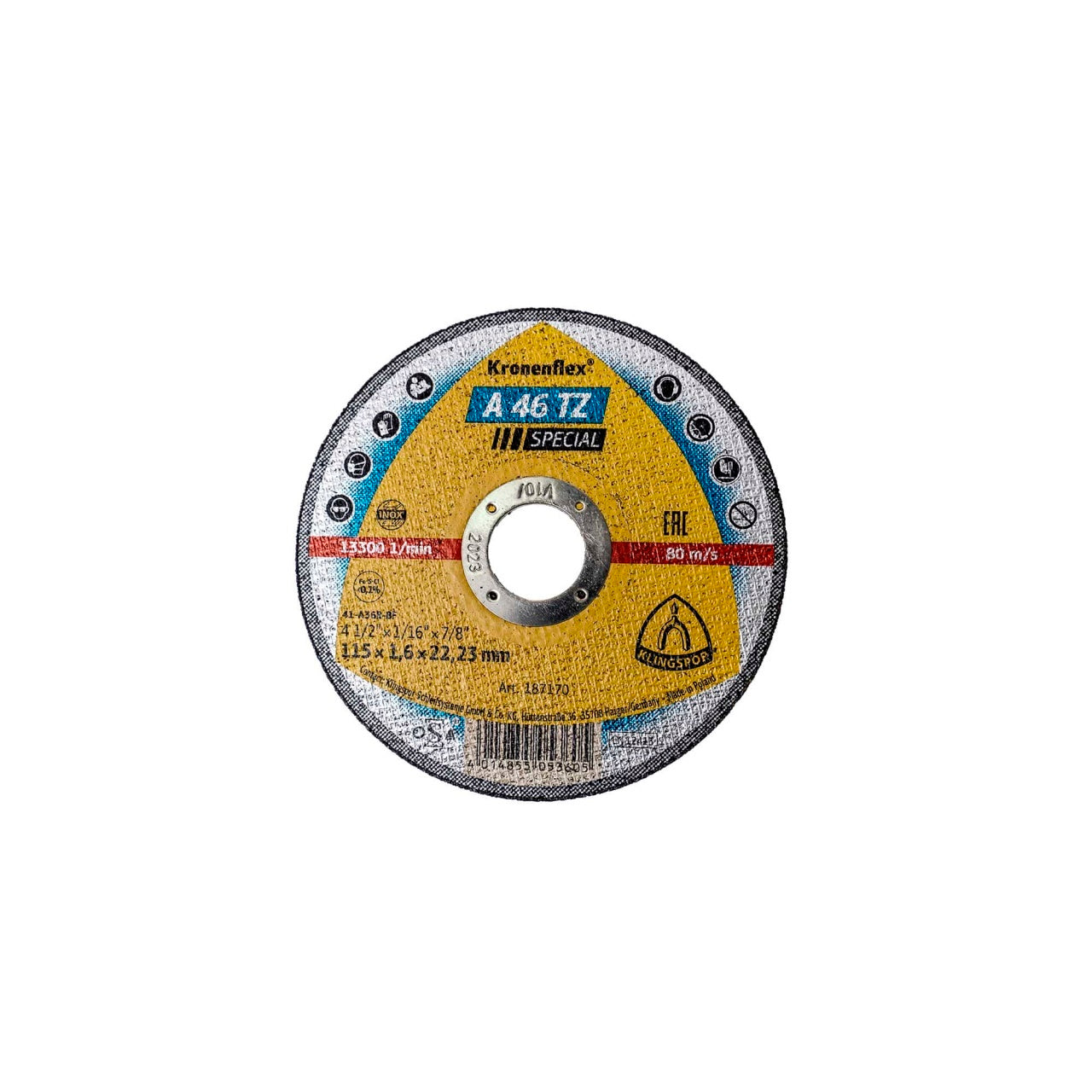 Disc debitare inox 115x1.6x22.23 mm pentru polizor unghiular, Klingspor A 46 TZ Special