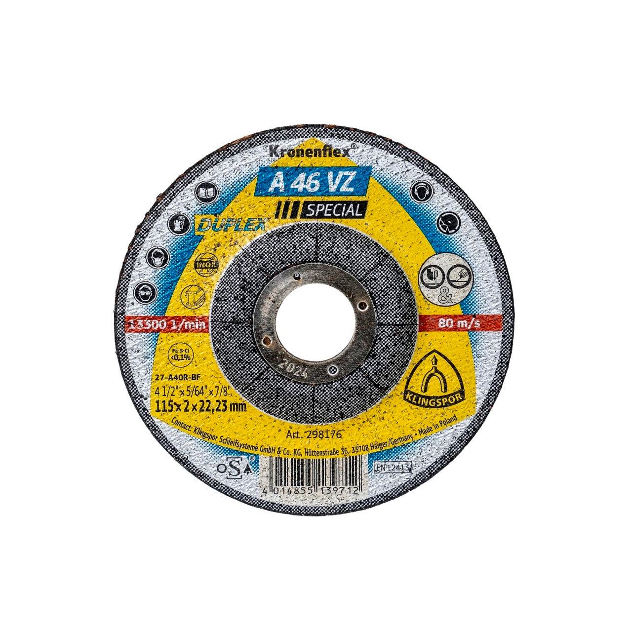 Disc debitare otel 115x2x22.23 mm pentru polizor unghiular