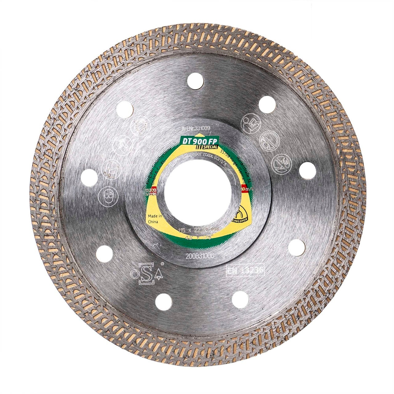 Disc diamantat de debitare 115x22.23mm pentru placi ceramice dure