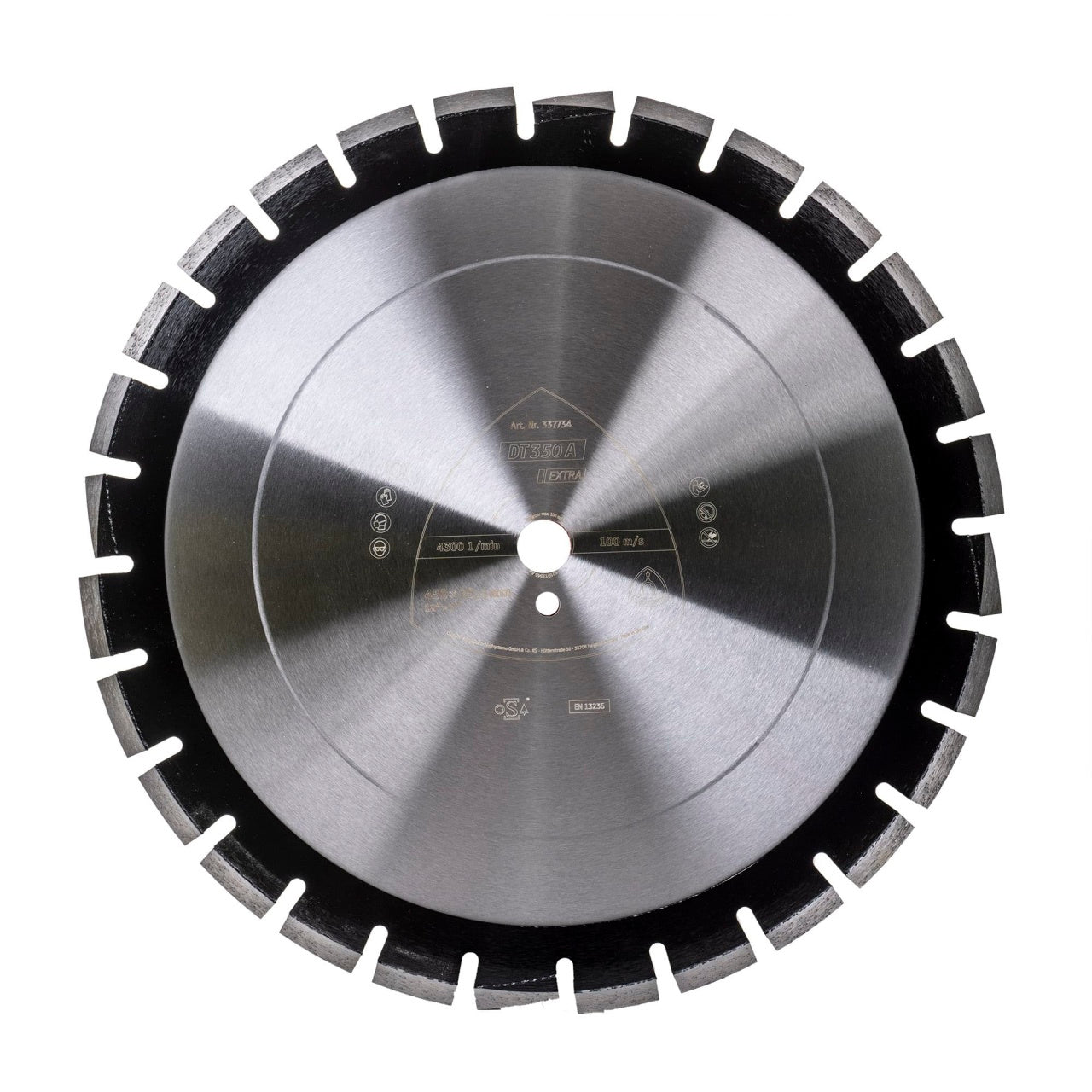 Disc diamantat de debitare 450x25.4 mm, 28 segmenti, pentru asfalt