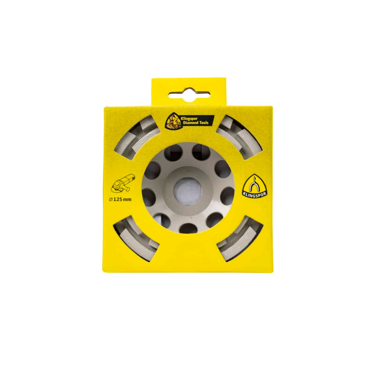 Disc diamantat oala pentru slefuit beton 125x7x22.23 mm, 18 segmenti