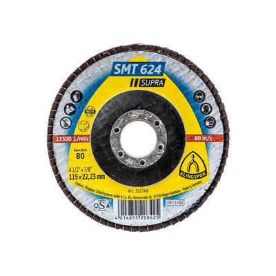 Disc lamelar frontal SMT 624 Supra, granulatie 80, 115x22.23 mm