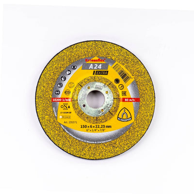 Disc polizat 150x6x22.23mm pentru prelucrare metale, A 24 Extra