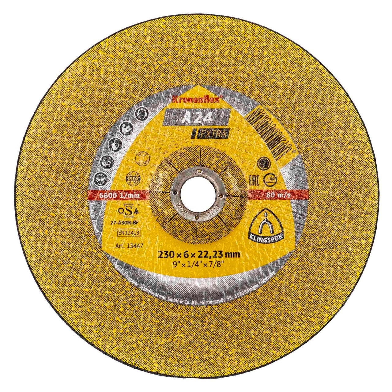 Disc polizat 230x6x22.23mm P80 pentru polizor unghiular, granulatie medie