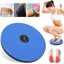 Disc rotativ pentru tonifierea abdomenului, din polipropilena, dimensiuni 25*25*3 cm, imprimare 3D pentru masaj, albastru/negru