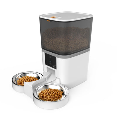 Dispenser automat dublu pentru hrana animale, cu camera video 480P
