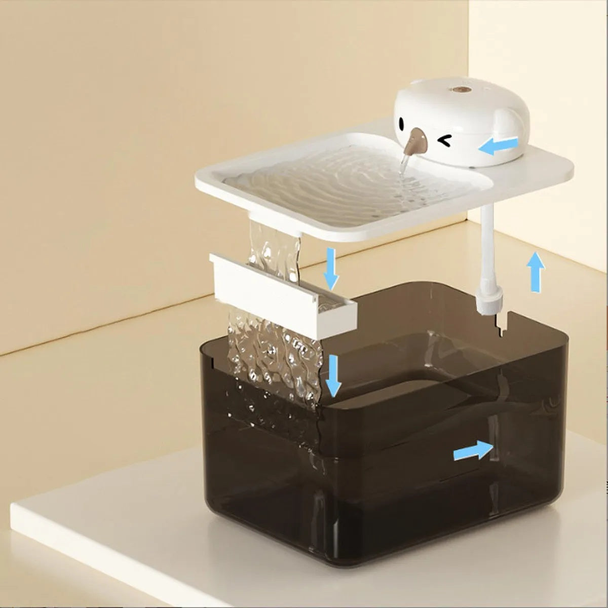 Dispenser de apa pentru animale, tip fantana, 21.5 cm