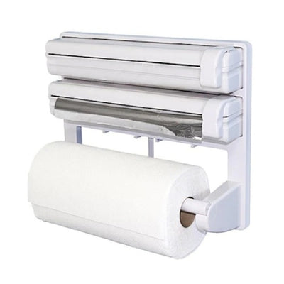 Dispenser triplu bucatarie FOXMAG24, pentru hartie, folie aluminiu, stretch