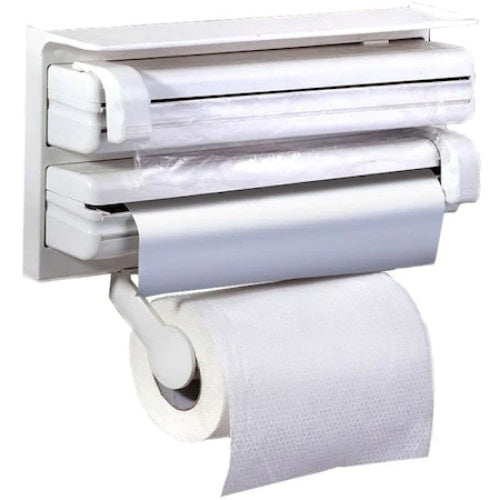 Dispenser triplu bucatarie FOXMAG24, pentru hartie, folie aluminiu, stretch