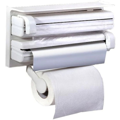 Dispenser triplu bucatarie FOXMAG24, pentru hartie, folie aluminiu, stretch