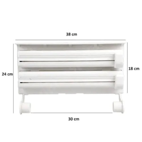 Dispenser triplu bucatarie FOXMAG24, pentru hartie, folie aluminiu, stretch
