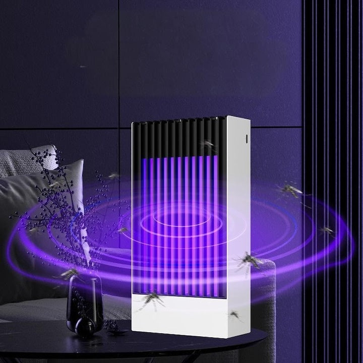 Dispozitiv antitantari electric, montat pe perete, incarcare USB, cu lumina UV, alb