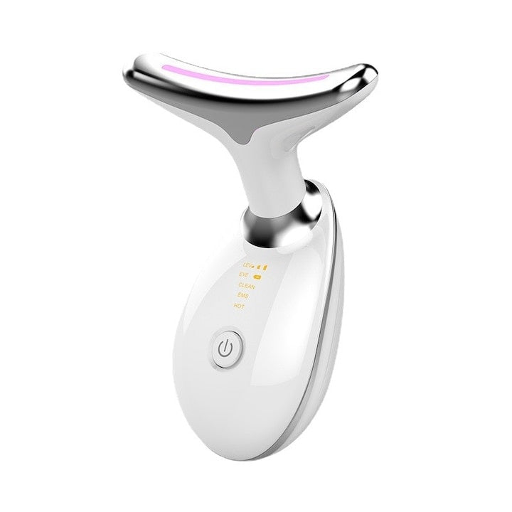 Dispozitiv facial profesional, pentru hidratarea, eliminarea ridurilor, ingrijirea tenului, gatului, stimulare EMS, incalzire, vibromasaj, efect anti-imbatranire, alb