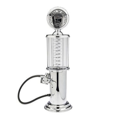 Dozator FOXMAG24 pentru bauturi alcoolice, capacitate 0,8L, cu 2 furtunuri, baza din aluminiu, argintiu