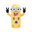 Dozator pasta de dinti, Minion, 2 suporturi pentru periuta de dinti, din plastic, galben