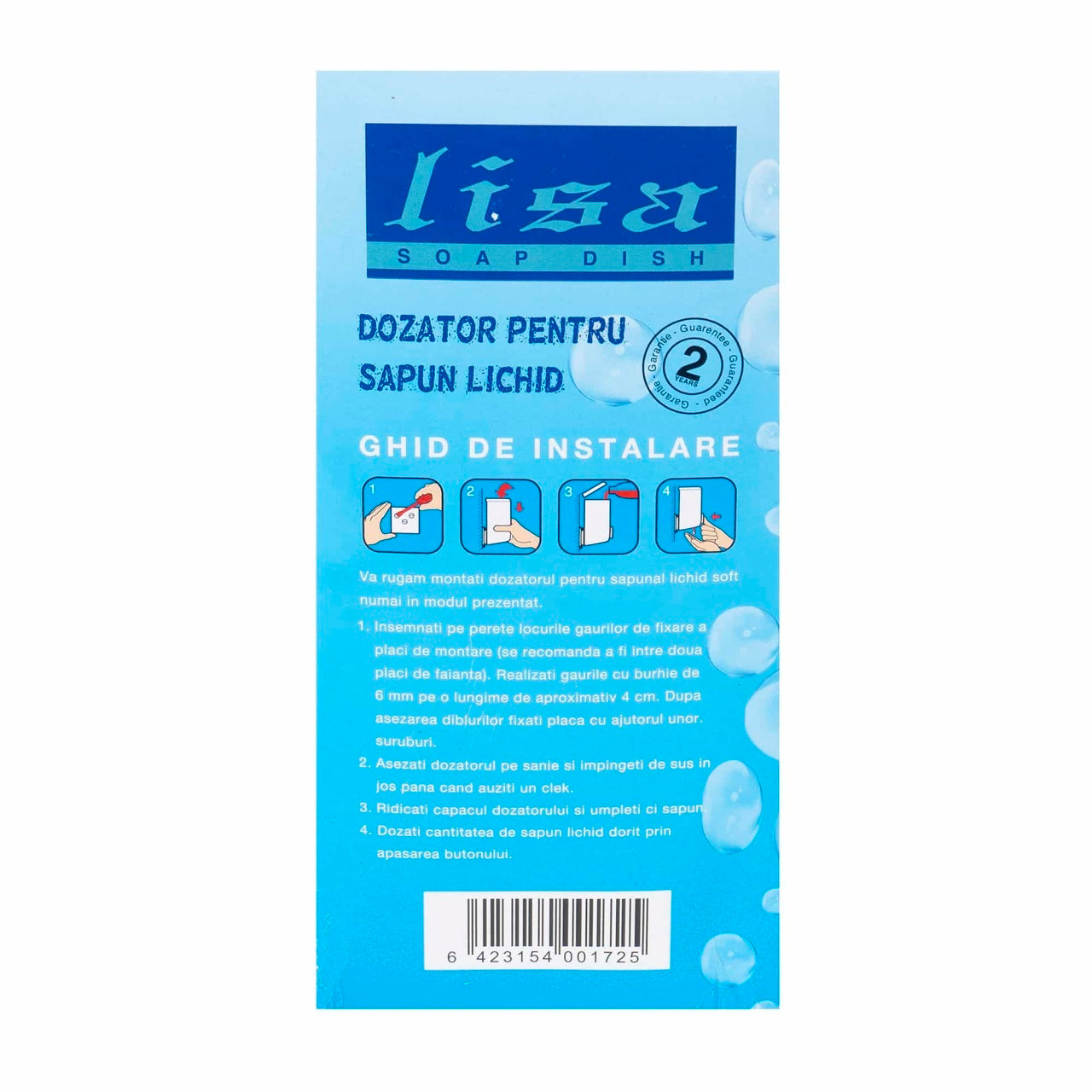 Dozator sapun lichid alb, capacitate 850ml, utilizare manuala